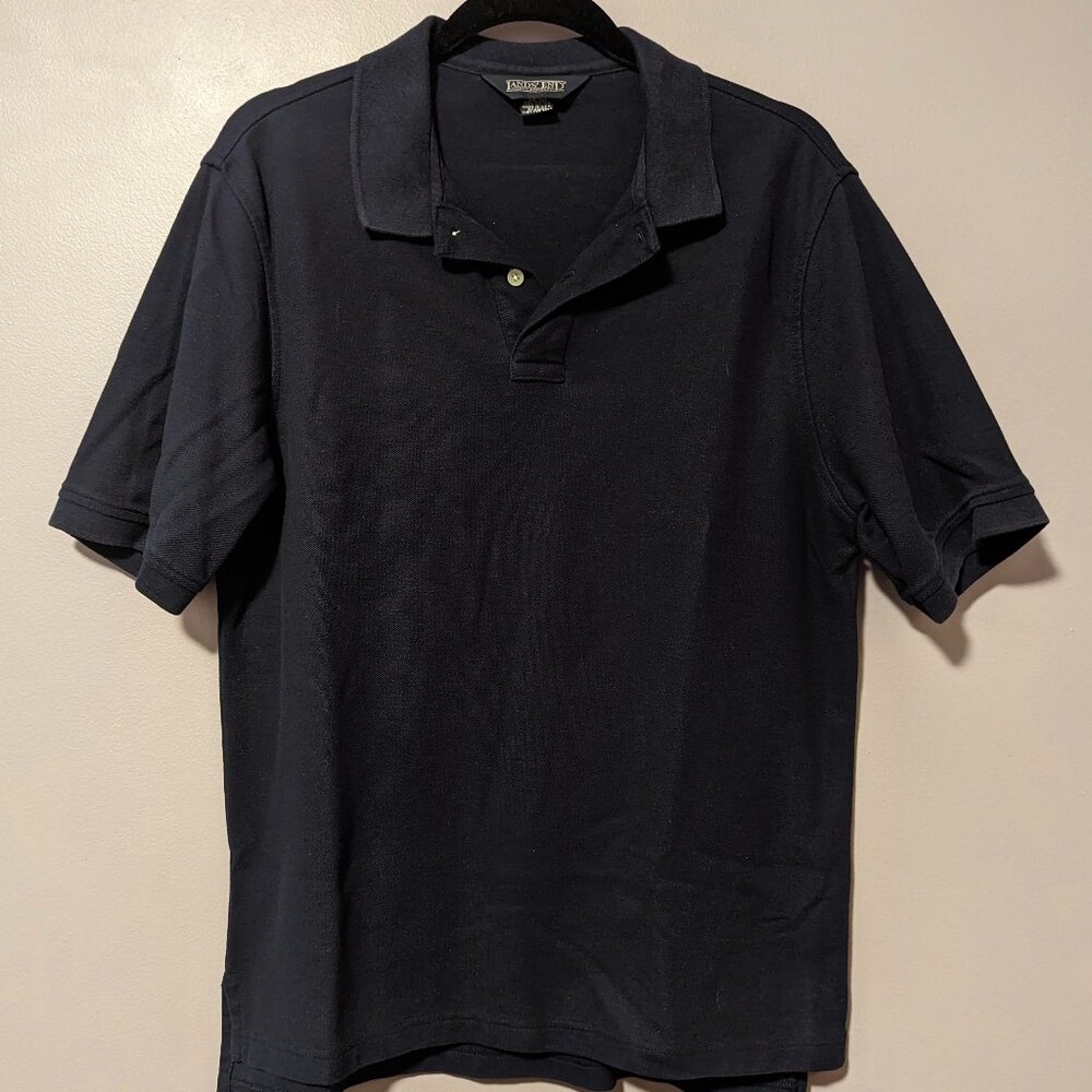 Lands End Men's Cotton Polo - Navy, Medium